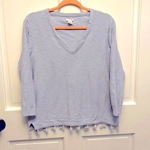 J.Crew pullover with Pompoms